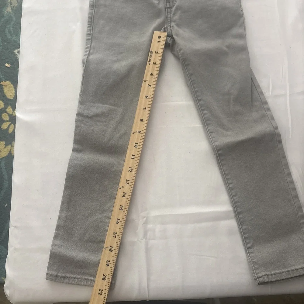 Childrens Place Boys Light Grey Skinny Jeans Adjustable Waist Size 7